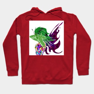 the zentangle rainbow pattern fairy in ecopop Hoodie